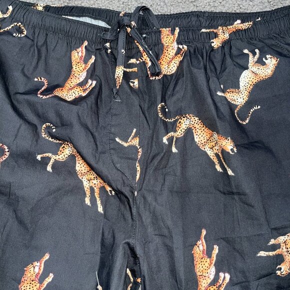 WOODSTOCK LAUNDRY Leopard Print 100% Cotton Pajama Pyjama Trousers NEW Men's XXL - Picture 4 of 10